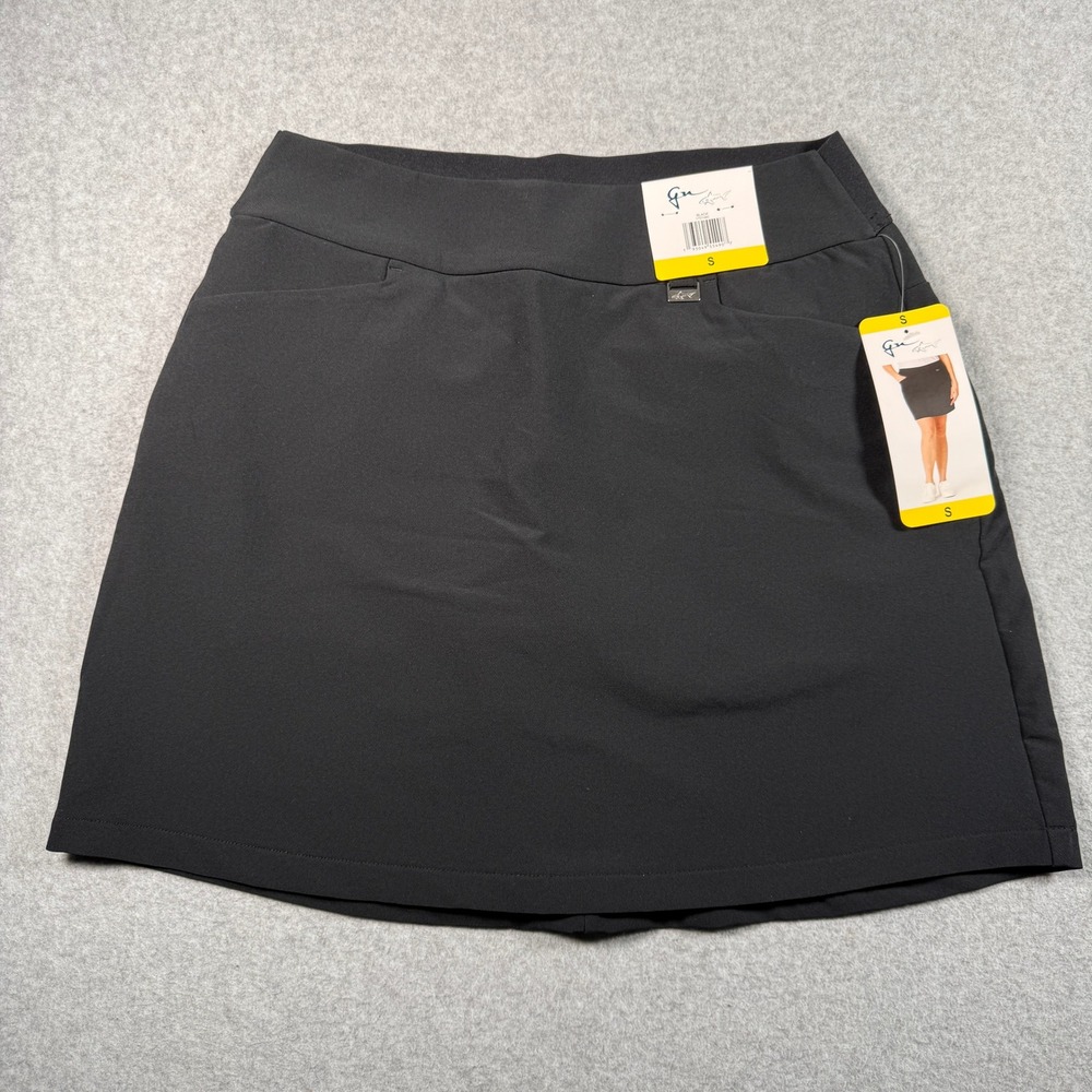 Greg Norman PlayDry Black Golf Skort Women Small Active Skirt Stretch Pockets